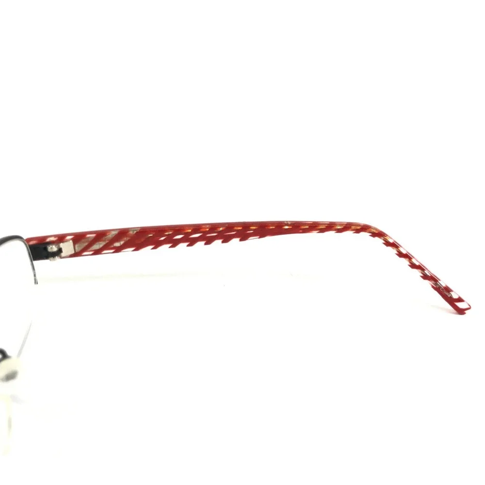 No Boundaries Petite Eyeglasses Frames Daisy BKR Black Red Oval 49-17-135
